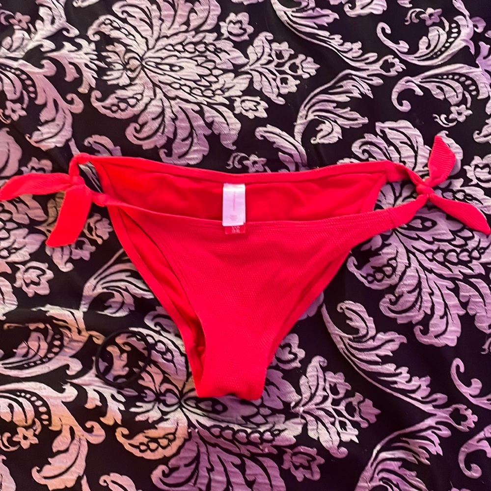 No Boundaries Red Bikini Bottoms